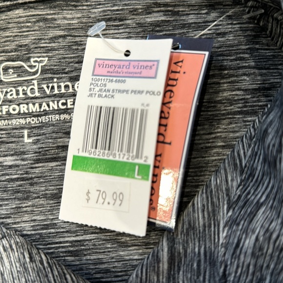 Vineyard Vines - Men’s Performance Polo Shirt - Large - Marbled Grey - Picture 3 of 4